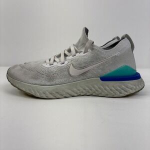 Nike Epic React Flyknit 2 Womens Running Shoes White Aqua BQ8927-105 Size 9